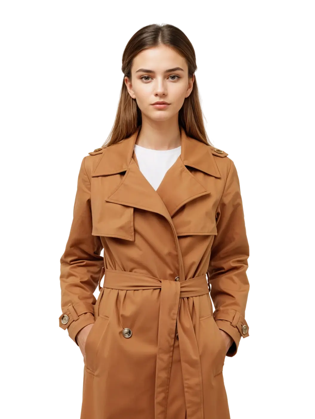 Бежевый плащ